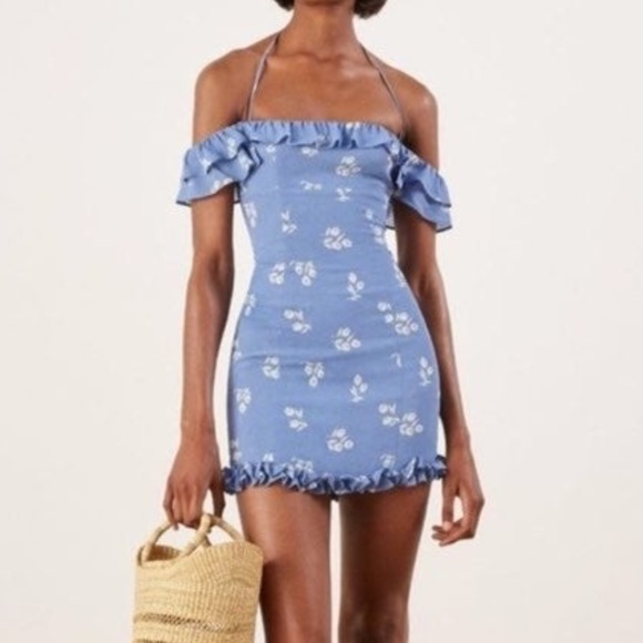 Last Call - NWT Reformation Veranda Mini Dress - Picture 2 of 7